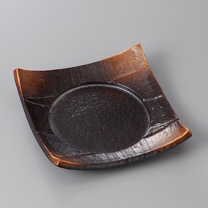 美濃焼 食器 焼締め5．0寸四方皿 MINOWARE TOKI 美濃焼