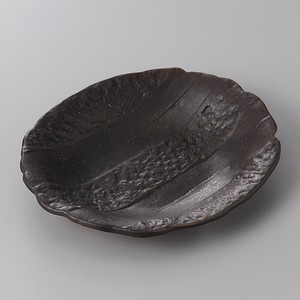 美濃焼 食器 黒釉石目楕円取皿 MINOWARE TOKI 美濃焼