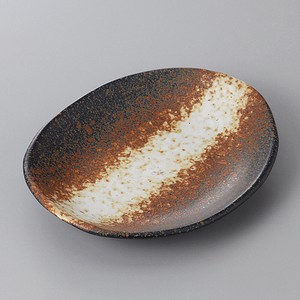 美濃焼 食器 黒備前T楕円皿（小） MINOWARE TOKI 美濃焼