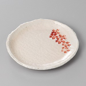 Mino ware Main Plate Red Serving Plate