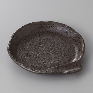 美濃焼 食器 黒備前取皿（箸置き付） MINOWARE TOKI 美濃焼