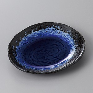 美濃焼 食器 黒釉深海変形皿（小） MINOWARE TOKI 美濃焼