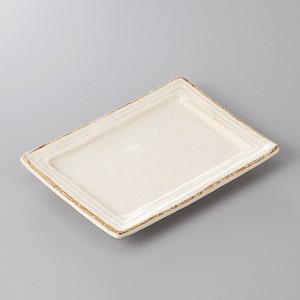 美濃焼 食器 粉引釉リム型のり皿 MINOWARE TOKI 美濃焼