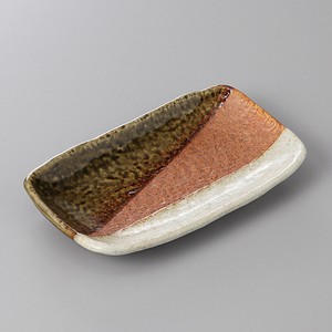 美濃焼 食器 三色塗り分け5寸長角皿 MINOWARE TOKI 美濃焼