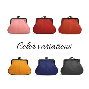 Coin Purse Plain Color Coin Purse Genuine Leather Japanese Pattern financial luck