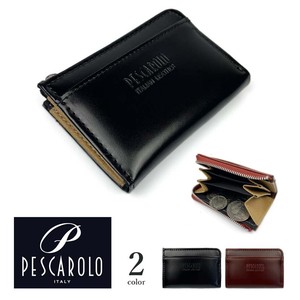 全2色 PESCAROLO ペスカロロ イタリアンレザーL字ファスナー 小銭入れ カードケース（pr605）