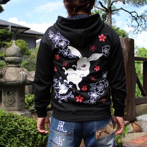 Hoodie Embroidered Japanese Pattern