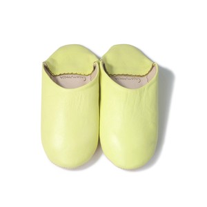 soft Yellow Leather Babouche Shoes Slipper Plain Morocco