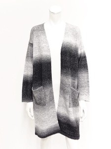 Sweater/Knitwear Brushing Fabric Gradation Long Cardigan Sweater