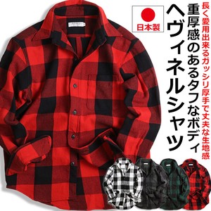 Made in Japan Checkered Thick Long Sleeve Shirt Buffalo Candy 2