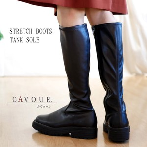 Knee High Boots Stretch Round-toe