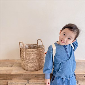 韓国スタイル 前ポケットシャツ　ベビー　新生児　キッズ　子供服