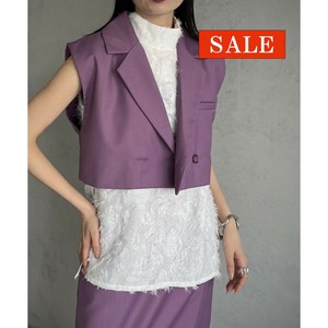 【SALE】ショートテーラードベスト/&g'aime