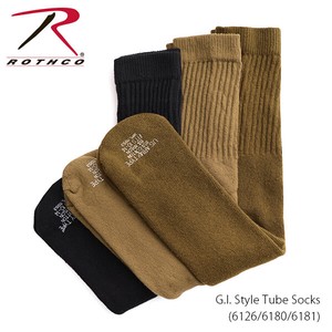 ロスコ【Rothco】G.I. Style Tube Socks ミリタリー ソックス 靴下 メンズ 無地 米軍 アメリカ US規格