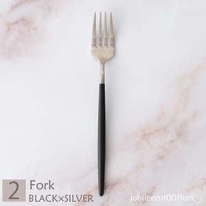 Fork single item sliver black