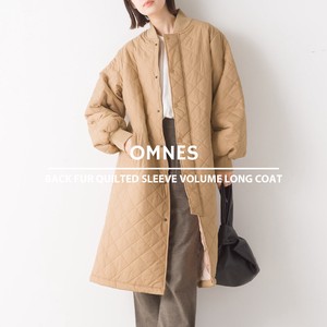 Coat Voluminous Sleeve Long Coat Quilted Fur Coat