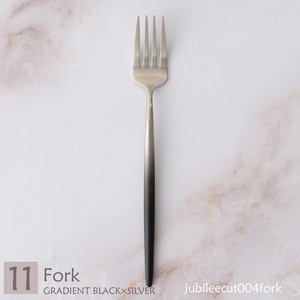 Fork single item sliver black