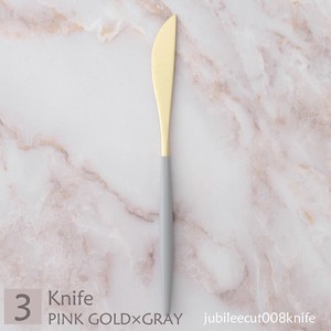 Cutlery 1Pc Di Knife Pink Gold Gray