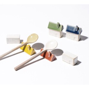 美浓烧 筷架 筷架 陶器 4颜色 日本制造