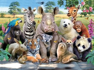【ジグソーパズル】3Dパズル500ピース　ハワード・ロビンソン　野生の動物たち