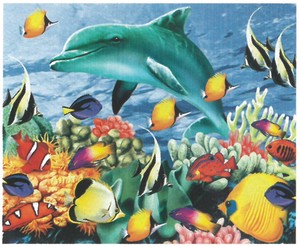 【ジグソーパズル】3Dパズル100ピース　ハワード・ロビンソン　魚がいっぱい