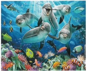 【ジグソーパズル】3Dパズル63ピース　ハワード・ロビンソン　イルカの喜び