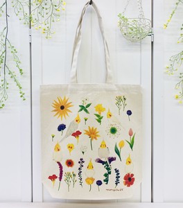 Canvas Tote Bag Botanical Series Yellow Flower