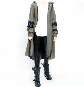 2 Raised Back Synthetic Leather Leather Color Scheme Long Food Hoody