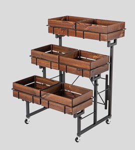 ヒナ壇テーブル幅90cm／幅120cm　　ディスプレイ　木製天板　木箱　【MST】