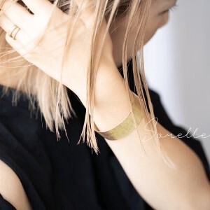 Gold Bracelet Bangle 2cm Made in Japan