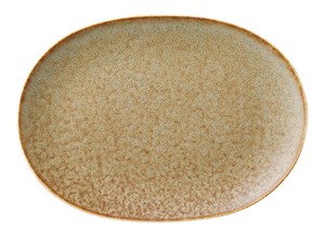 Mino ware Main Plate Brown sliver 21.5cm
