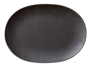 Mino ware Main Plate black 21.5cm