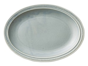 Mino ware Main Plate Gray Dot