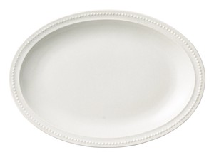 美濃焼 食器 dot rim22cm楕円皿（ホワイト） MINOWARE TOKI 美濃焼