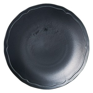 Mino ware Main Plate black 10-inch