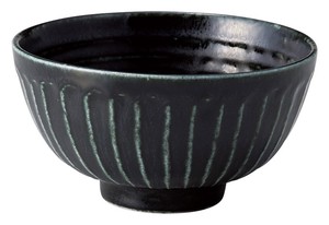 Mino ware Rice Bowl black