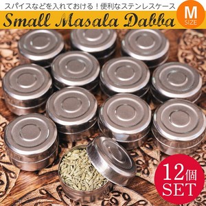 12 Pcs Set Size M Stainless Case Spices Case Accessory Case 2 3 cm