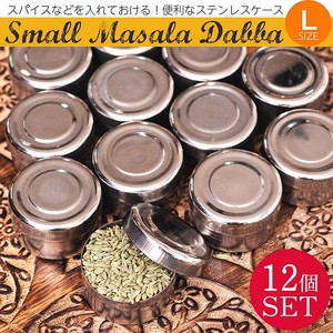 12 Pcs Set Size L Stainless Case Spices Case Accessory Case 2 6cm 4 2 cm