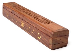 Wood Box-shaped Incense Stick Holder
