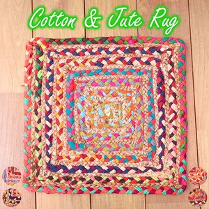Cotton Colorful Hand Knitting Square Type Width 3 6cm