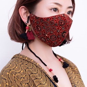 Jewelry Rack Indigo-Dyed Ethnic Mask Fringe