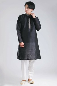 Tailoring Gloss Black Pajama Set India Men Nation Costume