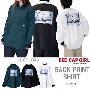 AL RED CAP Back Print Long Sleeve Shirt