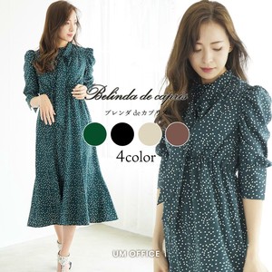 Casual Dress Gathered Sleeves
