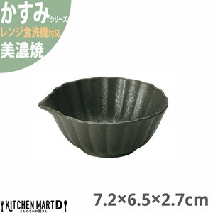 かすみ 黒 7.2×6.5×2.7cm 口付小鉢 美濃焼 約40g 約50cc 日本製 光洋陶器 レンジ対応 食洗器対応