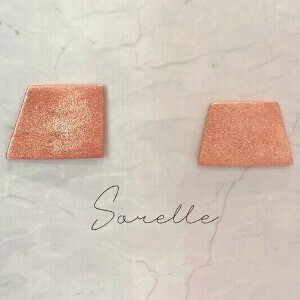 銅　シンプル　ふぞろい　イヤリング【日本製】【ハンドメイド】