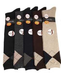 Knee High Socks Argyle Pattern Made in Japan