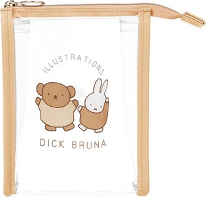 Miffy Clear One Point Series Clear Pouch Brown