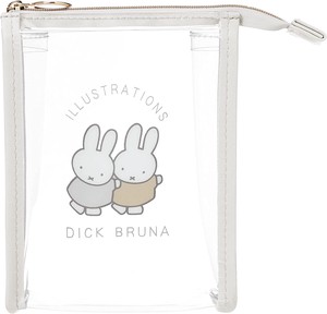 Miffy Clear One Point Series Clear Pouch Gray