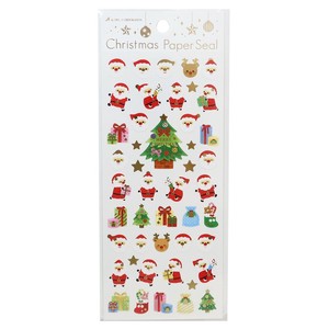 【シール】CHRISTMAS クリスマス 箔押しペーパーシール サンタクロース1